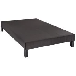 BELLECOUR LITERIE | Sommier Tapissier CONSTANTINE 140x190 Cm | Epaisseur 18 Cm | Gris Anthracite (pieds Non Inclus) - Gris -Sommier Soldes 50826473 4