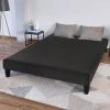 BELLECOUR LITERIE | Sommier Tapissier CONSTANTINE 140x200 Cm | Epaisseur 18 Cm | Gris Anthracite (pieds Non Inclus) - Gris -Sommier Soldes 50826474 1