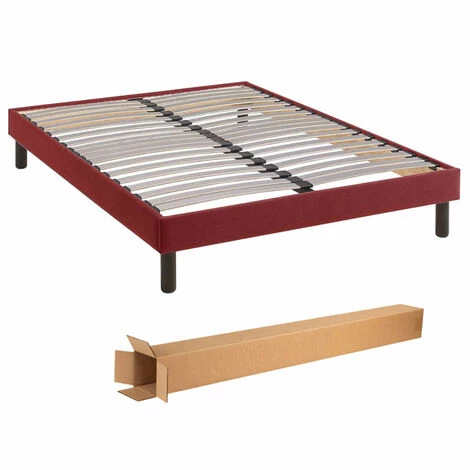 TERRE DE NUIT Sommier Kit Déco Rouge Tapissier - 80x200 - Rouge 3 TERRE DE NUIT Sommier Kit Déco Rouge Tapissier - 80x200 - Rouge
