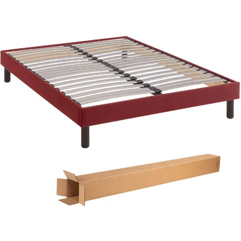 TERRE DE NUIT Sommier Kit Déco Rouge Tapissier - 80x200 - Rouge 4 TERRE DE NUIT Sommier Kit Déco Rouge Tapissier - 80x200 - Rouge – Image 2