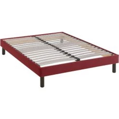 TERRE DE NUIT Sommier Kit Déco Rouge Tapissier - 80x200 - Rouge 8 TERRE DE NUIT Sommier Kit Déco Rouge Tapissier - 80x200 - Rouge -Sommier Soldes 51210394 3