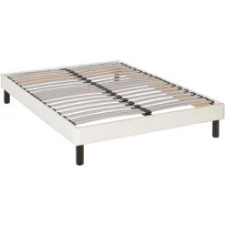 TERRE DE NUIT Sommier Kit Déco écru Tapissier - 120x190 - Ecru -Sommier Soldes 51210396 3