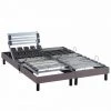 SOMEO Sommier électrique De Relaxation Lattes Plots Tissu Taupe 2x70x190 - Taupe 1 SOMEO Sommier électrique De Relaxation Lattes Plots Tissu Taupe 2x70x190 - Taupe -Sommier Soldes 51210699 1