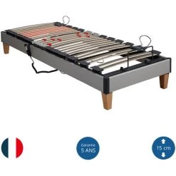 Sommier électrique Someo TPR 30 Gris Alu 90x200 - Gris 8 Sommier électrique Someo TPR 30 Gris Alu 90x200 - Gris -Sommier Soldes 51210755 3