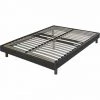TERRE DE NUIT Sommier Kit Décor Graphite Zone Lombaire Renforcée 140x190 - Anthracite -Sommier Soldes 51210895 1