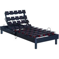 SOMEO Sommier électrique De Relaxation Tout Plots En Bois Massif Anthracite 80x200 - Anthracite 5 SOMEO Sommier électrique De Relaxation Tout Plots En Bois Massif Anthracite 80x200 - Anthracite -Sommier Soldes 51210934 2