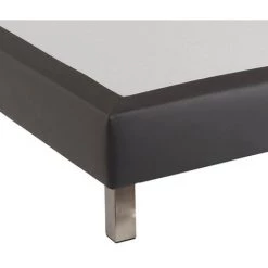 SOMEO Sommier Ressorts Ensachés Simili Cuir Gris Foncé 90x200 - Gris Foncé 9 SOMEO Sommier Ressorts Ensachés Simili Cuir Gris Foncé 90x200 - Gris Foncé -Sommier Soldes 51211311 4