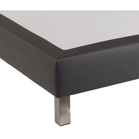 SOMEO Sommier Ressorts Ensachés Simili Cuir Gris Foncé 90x200 - Gris Foncé 6 SOMEO Sommier Ressorts Ensachés Simili Cuir Gris Foncé 90x200 - Gris Foncé – Image 4