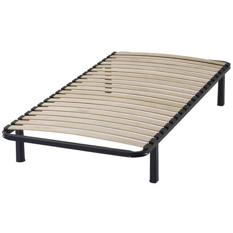 TERRE DE NUIT Cadre à Lattes En Métal Hauteur 4 Cm CONFORT 90x190 - Bleu Marine 6 TERRE DE NUIT Cadre à Lattes En Métal Hauteur 4 Cm CONFORT 90x190 - Bleu Marine – Image 4