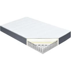 YOUTHUP Matelas De Sommier Tapissier 200x140x20 Cm - Blanc -Sommier Soldes 51865172 5