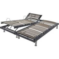 SOMEO Sommier De Relaxation Extra Plat Mécanisme Manuel 2x80x200 - Gris 5 SOMEO Sommier De Relaxation Extra Plat Mécanisme Manuel 2x80x200 - Gris -Sommier Soldes 52060778 2