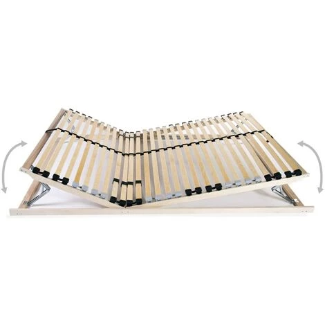 Topdeal Sommier à Lattes Avec 28 Lattes 7 Zones 140 X 200 Cm 4 Topdeal Sommier à Lattes Avec 28 Lattes 7 Zones 140 X 200 Cm – Image 2