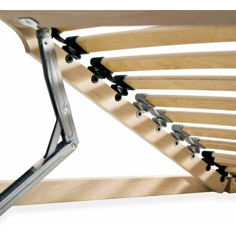 Topdeal Sommier à Lattes Avec 28 Lattes 7 Zones 120 X 200 Cm 7 Topdeal Sommier à Lattes Avec 28 Lattes 7 Zones 120 X 200 Cm – Image 5