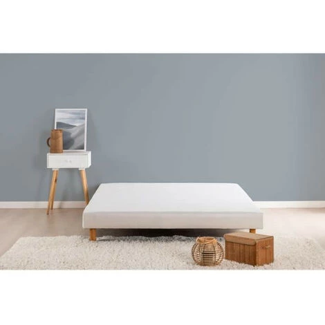 Sommier Tapissier A Lattes 140 X 200 - Bois Massif Blanc + Pieds - DEKO DREAM Rakenne 3 Sommier Tapissier A Lattes 140 X 200 - Bois Massif Blanc + Pieds - DEKO DREAM Rakenne