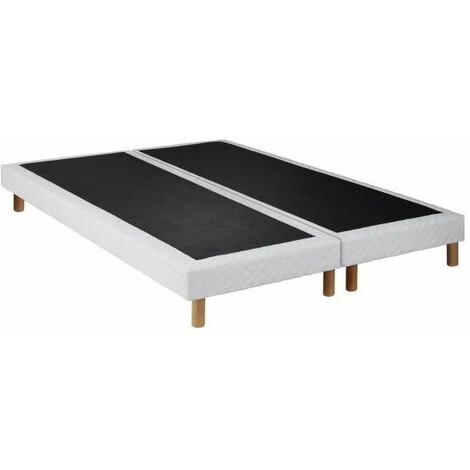 CREASOM Sommiers 2 X 90 X 200 - 14 Lattes Fixes - BLANC - BANYAN - Blanc 4 CREASOM Sommiers 2 X 90 X 200 - 14 Lattes Fixes - BLANC - BANYAN - Blanc – Image 2