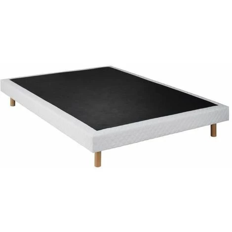 CREASOM Sommier 140 X 190 - 14 Lattes Fixes - BLANC - BANYAN - Blanc 4 CREASOM Sommier 140 X 190 - 14 Lattes Fixes - BLANC - BANYAN - Blanc – Image 2