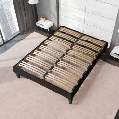 MAISON AUBERTIN Sommier En Kit Tissu Gris - 140 X 200 Cm