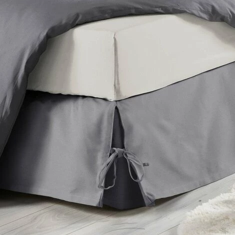 DOUCEUR D'INTÉRIEUR Cache Sommier à Nouettes 90x190 Cm Sommina Gris - Gris 4 DOUCEUR D'INTÉRIEUR Cache Sommier à Nouettes 90x190 Cm Sommina Gris - Gris – Image 2