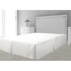 SOLEIL D'OCRE Cache Sommier Microfibre 90x190 Cm Blanc - Blanc