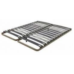 UBD 413 EBAFLEX 80+80X200 SOMMIER CADRE METAL 13 LATTES LARGES5 ZONES DE SOUTIEN
