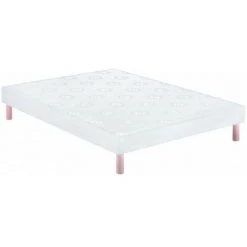 UBD CONFORT FERME 140x190CMH15,5 STRETCH PIEDS NON INCLUSLATTES MASSIVES