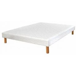 UBD KINETONIC SOMMIER 160X200CMTAPISSIER HAUTEUR 14CM CAISSEPIN MOTIF RABOTE 14 LATTES