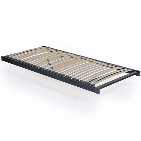 OVIALA Sommier à Lattes Fixes 80 X 200 Cm - Noir 4 OVIALA Sommier à Lattes Fixes 80 X 200 Cm - Noir – Image 2