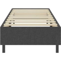 HAPPYSHOPPING Sommier Tapissier Gris Tissu 80 X 200 Cm -Sommier Soldes 54340084 4