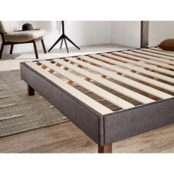 DESCANSIN Base Tapissier Descansín | 90 X 190 | Chocolat | Confort Maximum | Le Luxe à Portée De Main -Sommier Soldes 54424655 2