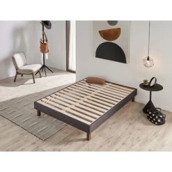 DESCANSIN Base Tapissier Descansín | 90 X 190 | Gris | Confort Maximum | Le Luxe à Portée De Main