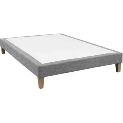 Sommier Déco Someo Gris Moyen Chiné 70x190 - Gris Moyen -Sommier Soldes 54425625 2