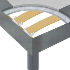 Sommier Déco Someo Gris Moyen Chiné 70x190 - Gris Moyen -Sommier Soldes 54425625 4