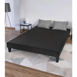 LES TENDANCES Sommier Tapissier Capucine Gris 90x190 Cm - 13 Cm - Pieds Non Inclus -Sommier Soldes 55024946 3