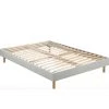 LES TENDANCES Sommier à Lattes Tapissier Tissu Gris Clair Sur Pieds 90x200cm Terry 1 LES TENDANCES Sommier à Lattes Tapissier Tissu Gris Clair Sur Pieds 90x200cm Terry -Sommier Soldes 55025439 1