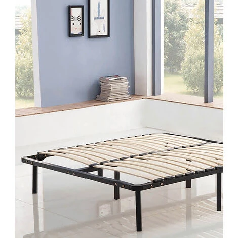 LES TENDANCES Sommier à Lattes Noir Sur Pieds 160x200 Cm Somkit 4 LES TENDANCES Sommier à Lattes Noir Sur Pieds 160x200 Cm Somkit â Image 2