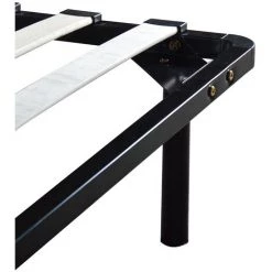 LES TENDANCES Sommier à Lattes Noir Sur Pieds 160x200 Cm Somkit 8 LES TENDANCES Sommier à Lattes Noir Sur Pieds 160x200 Cm Somkit -Sommier Soldes 55025487 3