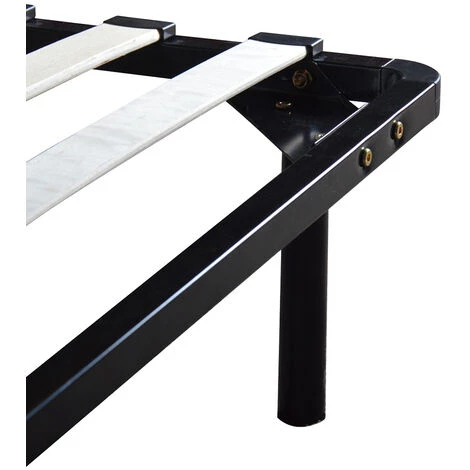 LES TENDANCES Sommier à Lattes Noir Sur Pieds 160x200 Cm Somkit 5 LES TENDANCES Sommier à Lattes Noir Sur Pieds 160x200 Cm Somkit â Image 3