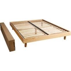 TERRE DE NUIT Sommier Kit à Lattes Coloris Bois Naturel 140x190 - Naturel -Sommier Soldes 55060345 3