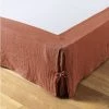 1001KDO POUR LA MAISON Cache Sommier Gaze De Coton Gaia 160x200cm Terracotta -Sommier Soldes 55502773 1