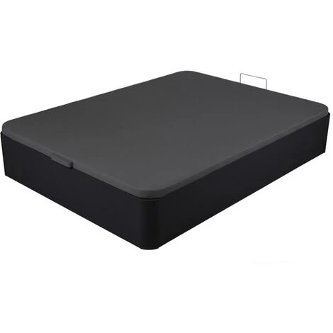 VENTE-UNIQUE.COM Sommier Coffre ONIRY En Simili De DREAMEA Play - 160 X 200 Cm - Noir Mat - Noir 3 VENTE-UNIQUE.COM Sommier Coffre ONIRY En Simili De DREAMEA Play - 160 X 200 Cm - Noir Mat - Noir