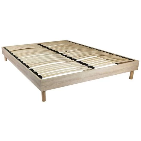 VENTE-UNIQUE.COM Sommier à Lattes MICHIGAN De DREAMEA - Naturel - 140 X 190 Cm - Naturel Clair 3 VENTE-UNIQUE.COM Sommier à Lattes MICHIGAN De DREAMEA - Naturel - 140 X 190 Cm - Naturel Clair
