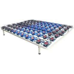 VENTE-UNIQUE.COM Cadre à Lattes Suspension Tout Plots De DREAMEA PLAY - 160 X 200 Cm - Ivoire