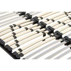 VENTE-UNIQUE.COM Cadre à Lattes Fermeté Réglable - 140 X 190 Cm - Noir -Sommier Soldes 55882431 3