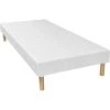 VENTE-UNIQUE.COM Sommier Déco Tapissier 14 Lattes Multiplis PANACEA De DREAMEA - Blanc - 90 X 200 Cm -Sommier Soldes 55884167 1