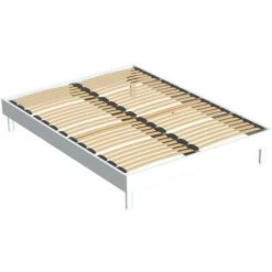 VENTE-UNIQUE.COM Sommier à Lattes MICHIGAN De DREAMEA - Blanc - 140 X 190 Cm - Blanc