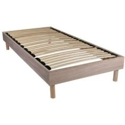 VENTE-UNIQUE.COM Sommier à Lattes MICHIGAN De DREAMEA - Naturel - 90 X 190 Cm - Naturel Clair