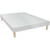 VENTE-UNIQUE.COM Sommier Déco Tapissier 14 Lattes Multiplis PANACEA De DREAMEA - Blanc - 120 X 190 Cm -Sommier Soldes 55884950 1