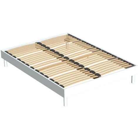 VENTE-UNIQUE.COM Sommier à Lattes MICHIGAN De DREAMEA - Blanc - 160 X 200 Cm - Blanc 3 VENTE-UNIQUE.COM Sommier à Lattes MICHIGAN De DREAMEA - Blanc - 160 X 200 Cm - Blanc