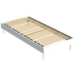 VENTE-UNIQUE.COM Sommier à Lattes MICHIGAN De DREAMEA - Blanc - 90 X 190 Cm - Blanc