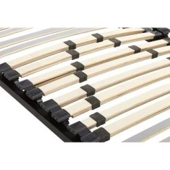 VENTE-UNIQUE.COM Cadre à Lattes Fermeté Réglable - 160 X 200 Cm - Noir -Sommier Soldes 55885282 4